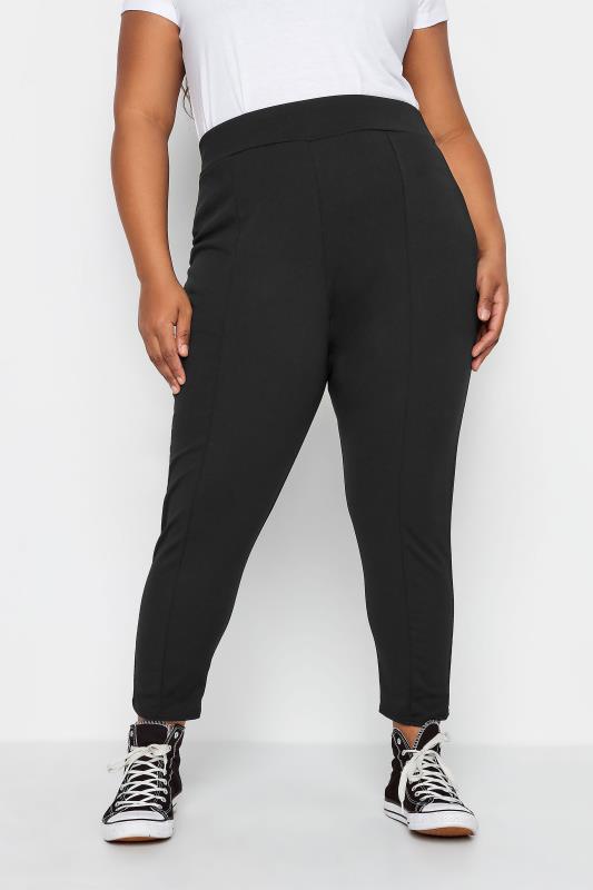 Plus Size  YOURS Curve Black Stretch Tapered Trousers