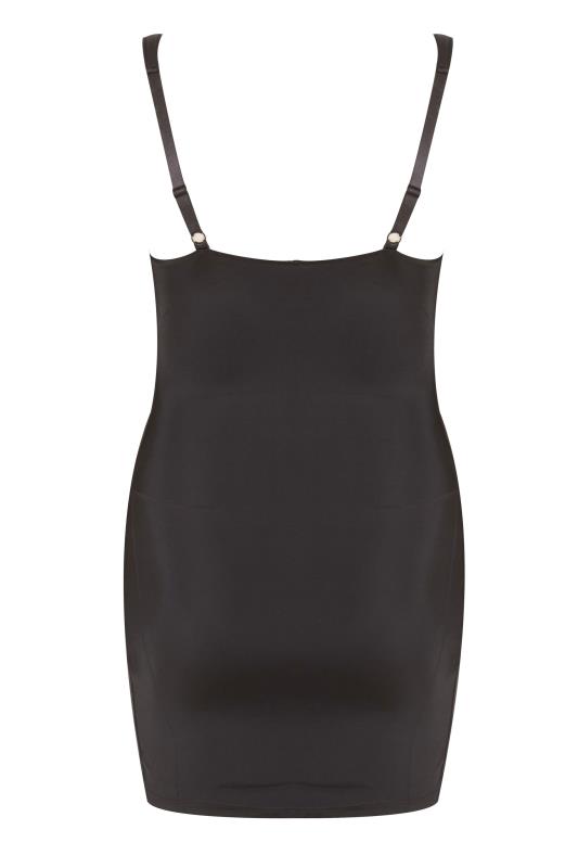 Plus Size Black Seamless Control Underbra Slip Dress | Yours Clothing 3