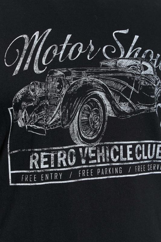 BadRhino Big & Tall Black 'Motor Show' Graphic Print T-Shirt | BadRhino 4