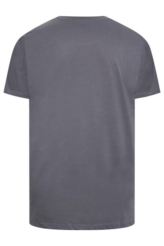 KAM Big & Tall 2 PACK Grey & Navy Blue Aviation Printed T-Shirts | BadRhino 6