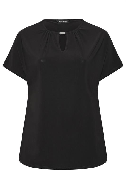 EVANS Plus Size Black Bar Detail Top | Evans 5