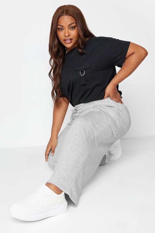 LIMITED COLLECTION Plus Size Grey Wide Leg Cargo Joggers | Yours Clothing 2