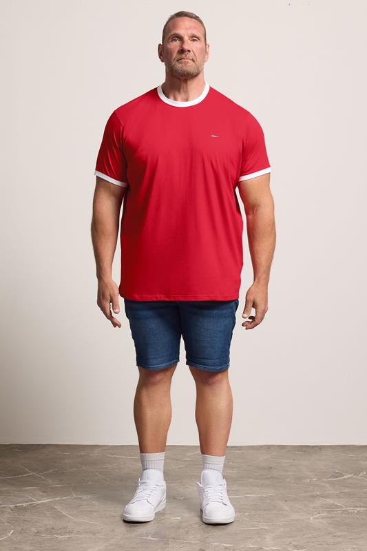 BadRhino Big & Tall Red Ringer T-Shirt | BadRhino 1
