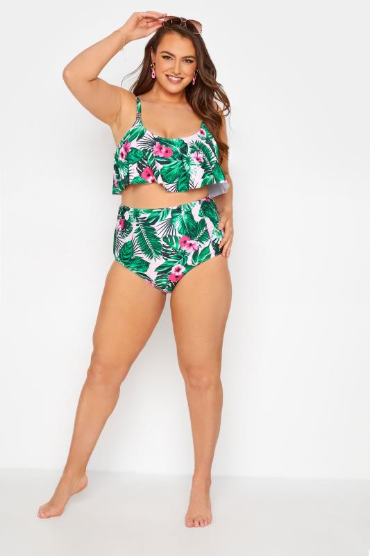 Yours Clothing Womens Tropical Bikini Top 