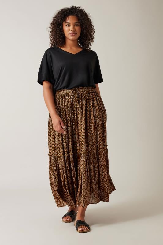 Plus size midi skirt elastic hotsell