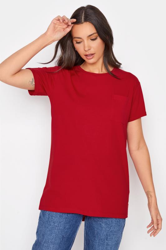 Tall  LTS Tall Red Short Sleeve Pocket T-Shirt