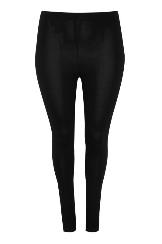 Plus Size 2 PACK Black & Textured Print Soft Touch Leggings | Yours Clothing 8