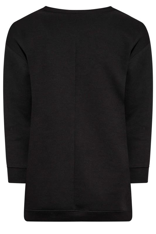 Plus Size Black 'USA' Slogan Sweatshirt | Yours Clothing 7