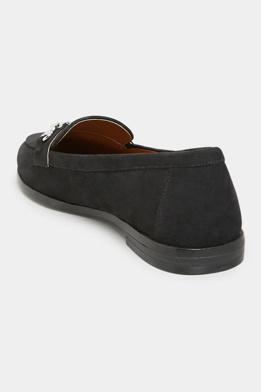 LTS Black Chain Loafers In Standard D Fit 4