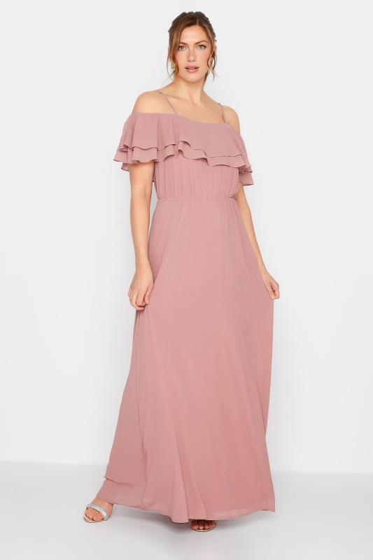 LTS Tall Women's Blush Pink Ruffle Maxi Dress | Long Tall Sally  2