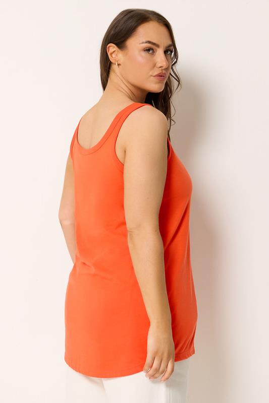 YOURS Plus Size Orange Core Vest Top | Yours Clothing 2