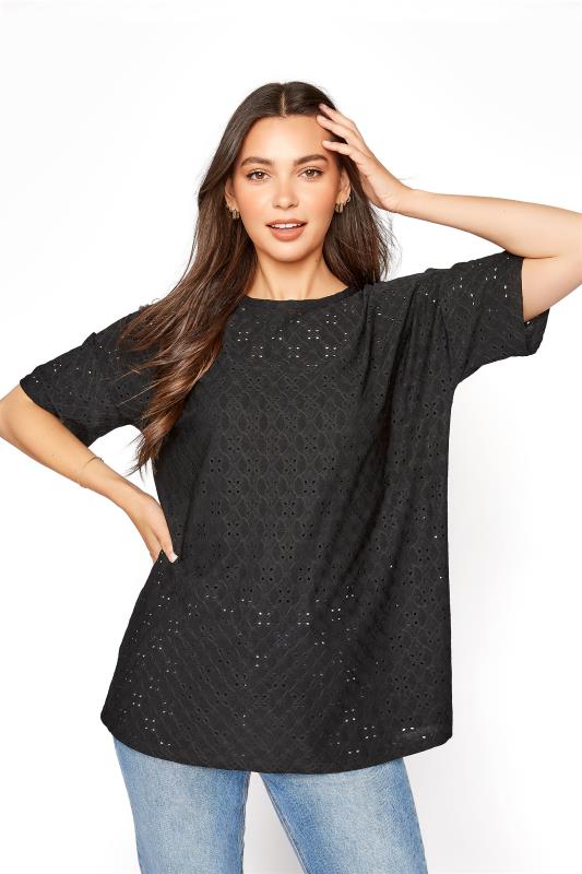 LTS Black Broiderie Anglaise Top 1