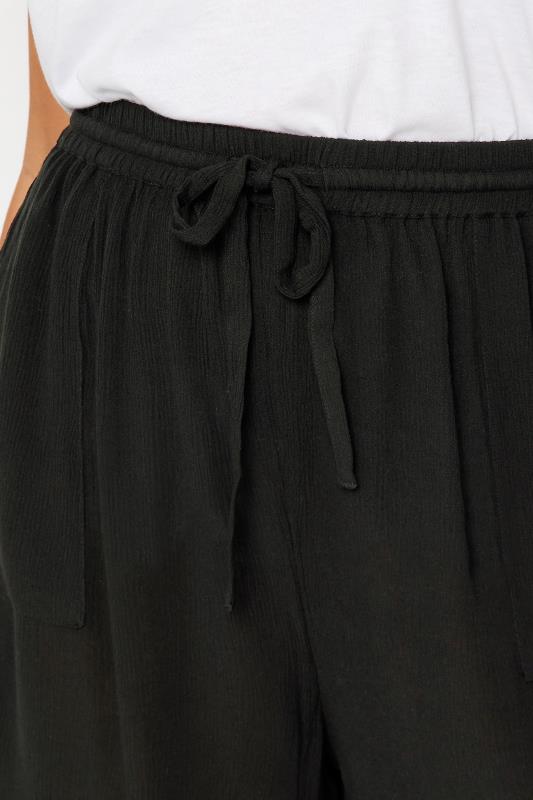 LIMITED COLLECTION Plus Size Black Broderie Anglaise Trim Shorts | Yours Clothing 3