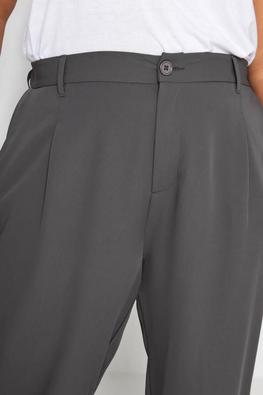 YOURS Plus Size Grey Wide Leg Dad Trousers | Yours Clothing 5