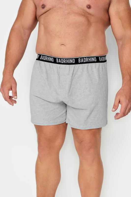 BadRhino Big & Tall 5 PACK Black & Grey Button Up Loose Fit Boxers | BadRhino 2