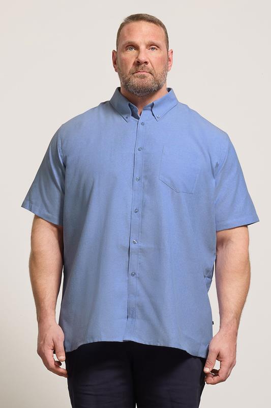 Smart Shirts KAM Blue Oxford Short Sleeve Shirt