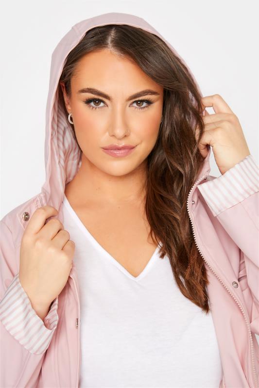 Plus Size Light Pink Raincoat | Yours Clothing  4