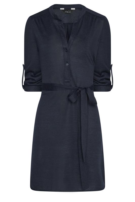 M&Co Navy Blue Tie Waist Tunic Dress | M&Co 6