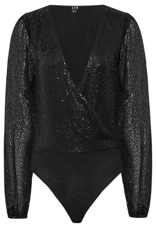 LTS Tall Women's Black Sequin Embellished Bodysuit | Long Tall Sally 6