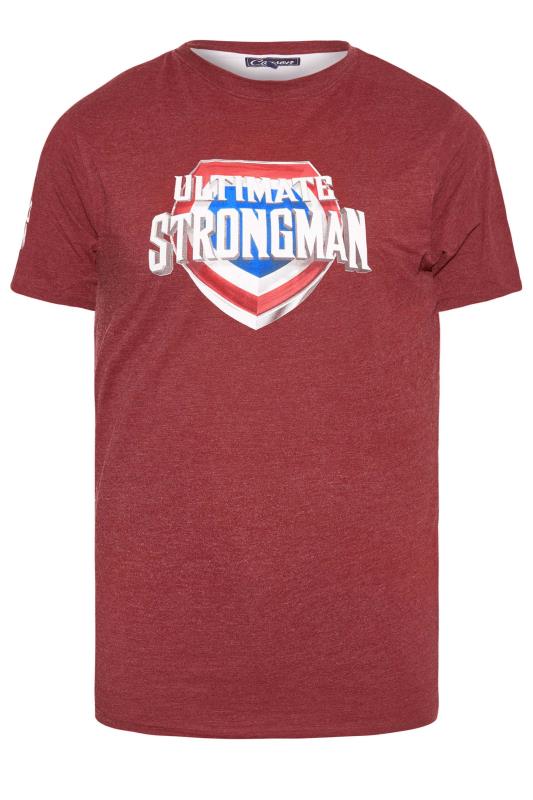 BadRhino Big & Tall Red Ultimate Strongman T-Shirt 2