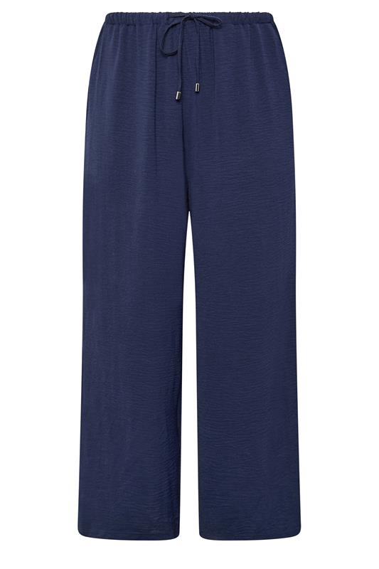 EVANS Plus Size 2 Pack Black & Navy Wide Leg Trousers | Evans 8