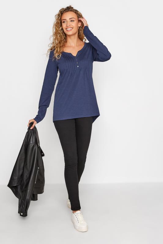 LTS MADE FOR GOOD Tall Blue Henley Top 2