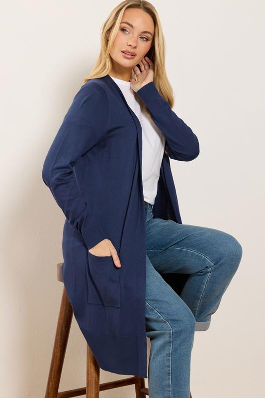 M&Co Navy Blue Longline Cardigan | M&Co 1
