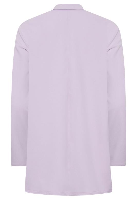 YOURS PETITE Plus Size Lilac Purple Scuba Blazer | Yours Clothing 7