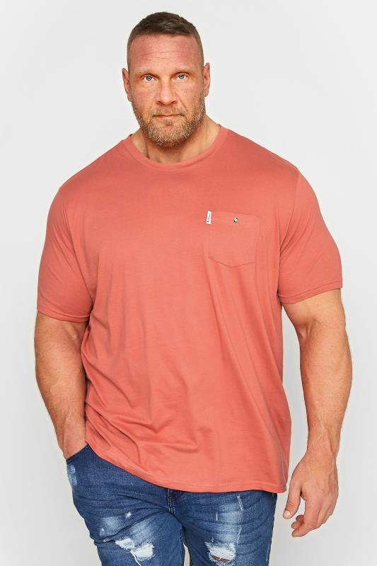  BEN SHERMAN Big & Tall Raspberry Red Signature Pocket T-Shirt