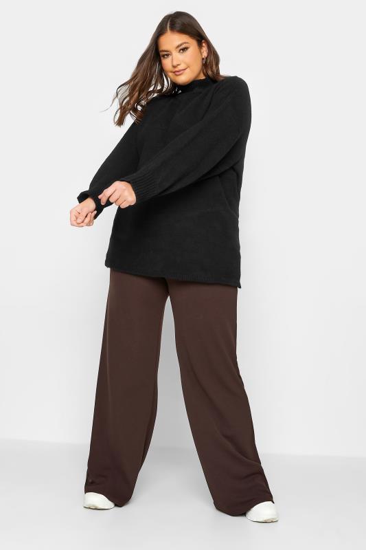 YOURS LUXURY Plus Size Black Batwing Jumper | Yours Clothing 2
