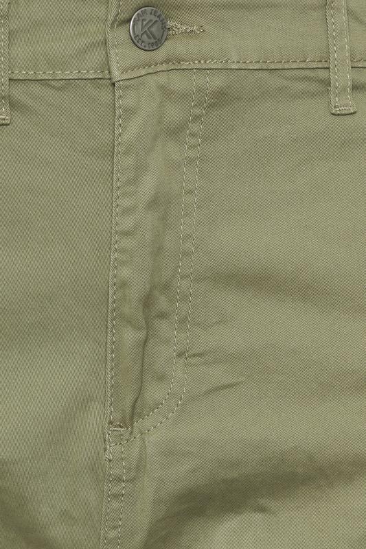 KAM Big & Tall Neutral Green Chino Trousers | BadRhino 5