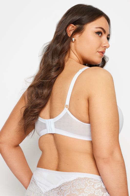 YOURS White Non-Padded Lace Bra | Yours Clothing 3
