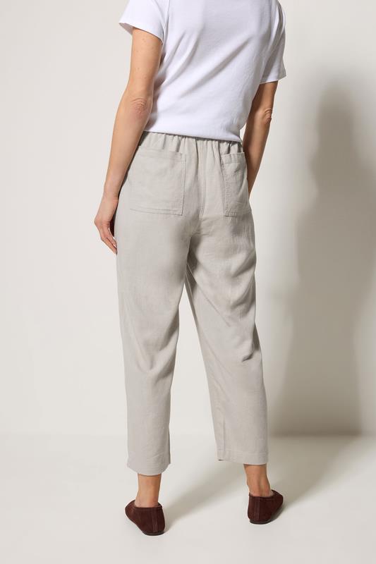 M&Co Natural Brown Linen Cropped Trousers | M&Co 2