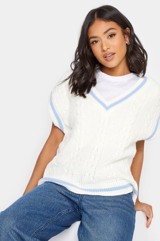 Petite  PixieGirl White Cricket Knitted Sweater Vest