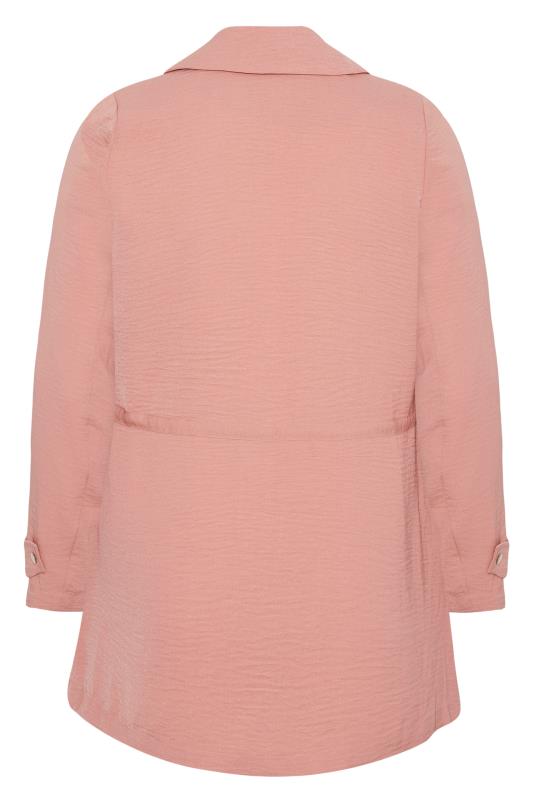 Plus Size Dusky Pink Waterfall Jacket | Yours Clothing 7