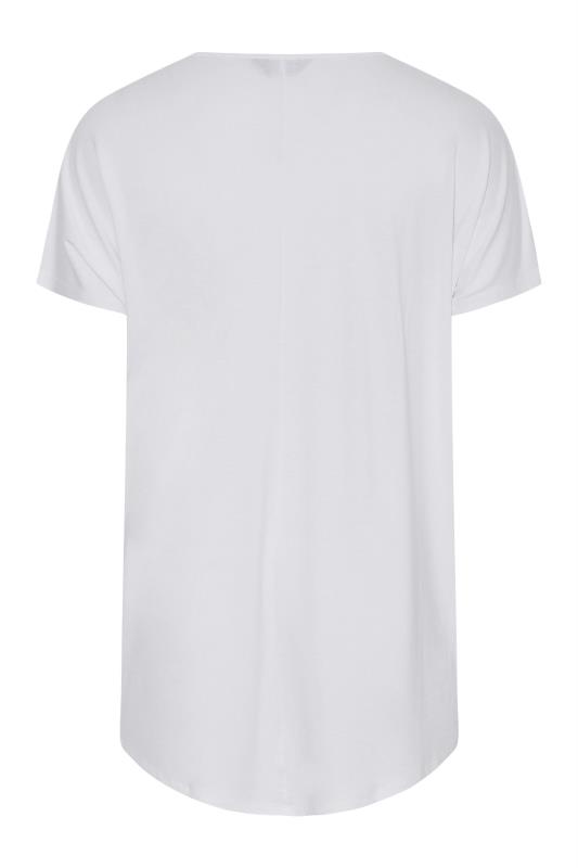 Curve White Butterfly Print Grown On Sleeve T-Shirt_BK.jpg
