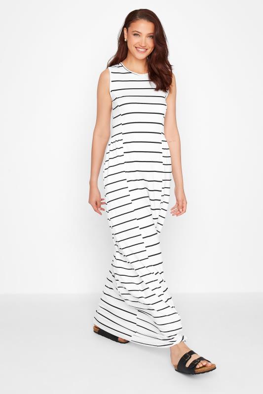 LTS Tall White Striped Maxi Dress 2