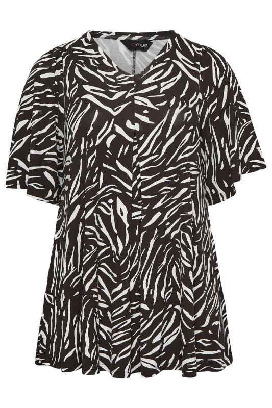 YOURS Plus Size Curve Black Animal Print Swing Top | Yours Clothing  6