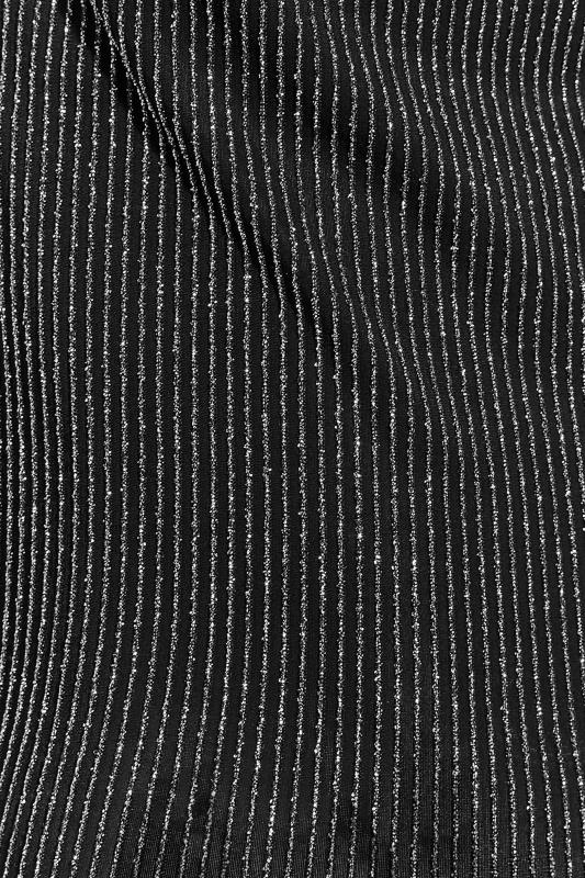 LTS Tall Black Glitter Stripe Cowl Neck Bodysuit 4