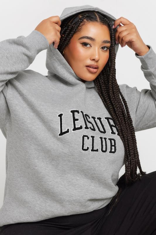 Grey slogan hoodie best sale