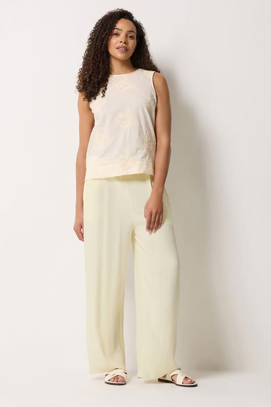 M&Co Ivory White Wide Leg Trousers | M&Co 1
