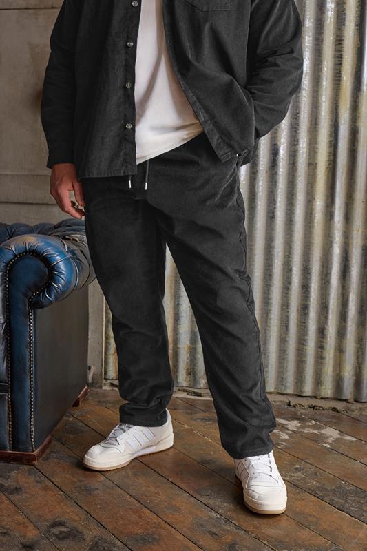  BadRhino Big & Tall Pantalon noir en velours côtelé