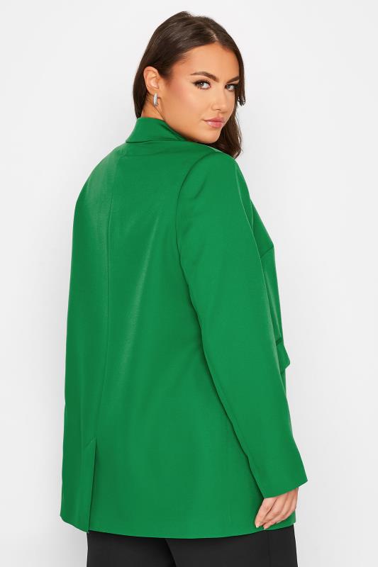 Plus Size Green Tailored Blazer | Yours Clothing 3