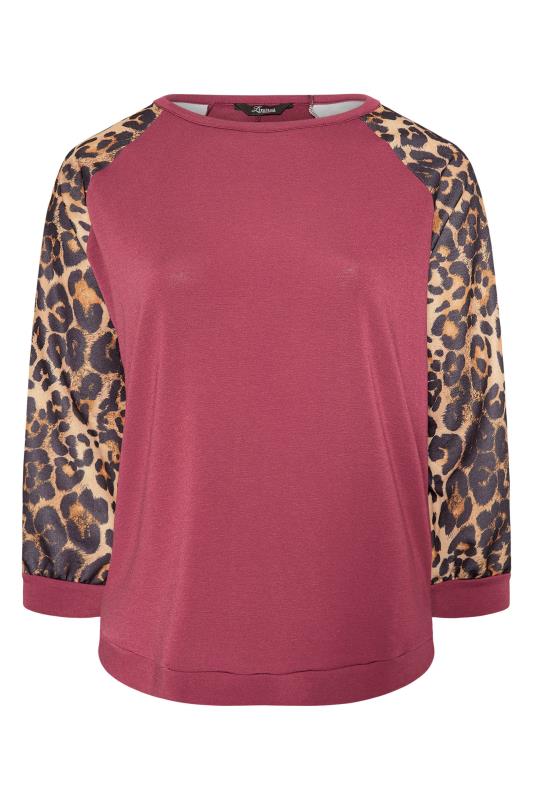 Pink Leopard Print Raglan Sleeve Sweatshirt_F.jpg