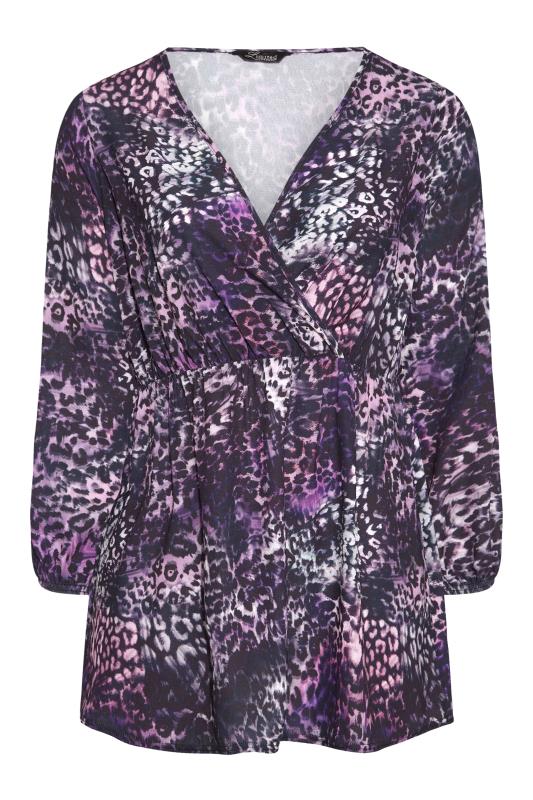 LIMITED COLLECTION Purple Leopard Print Wrap Top_F.jpg
