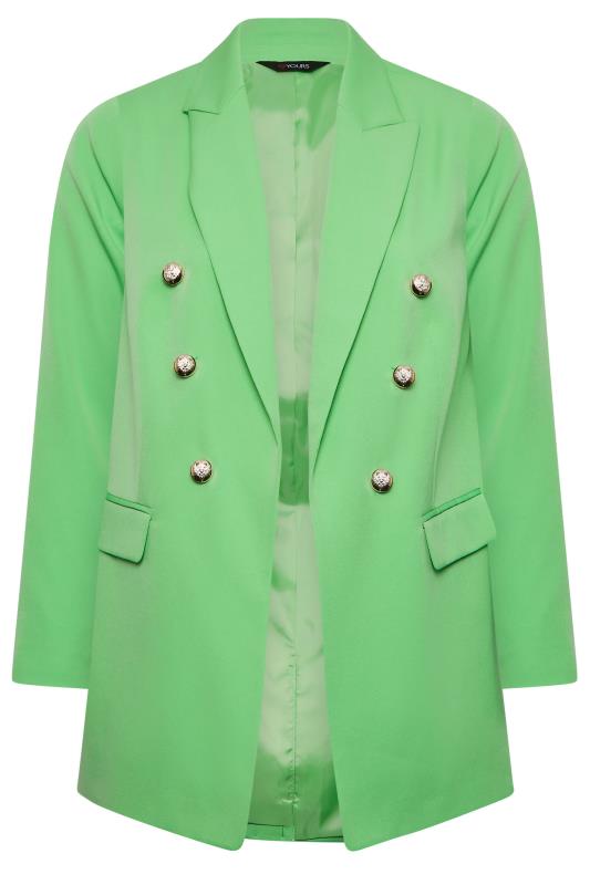 YOURS Plus Size Mint Green Military Blazer | Yours Clothing 7