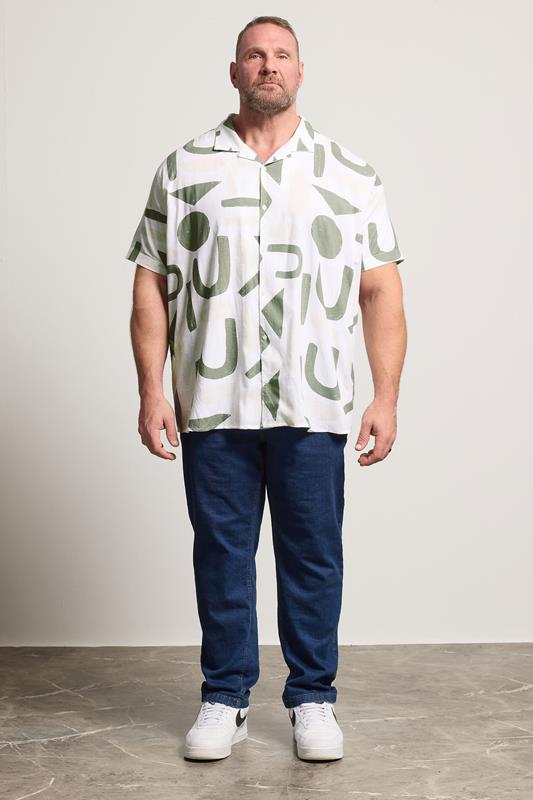 BadRhino Big & Tall Green Abstract Print Shirt | BadRhino 2
