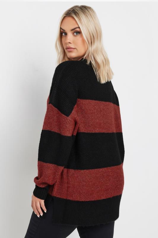 YOURS Plus Size Red Stripe Knitted Jumper | Yours Clothing 4