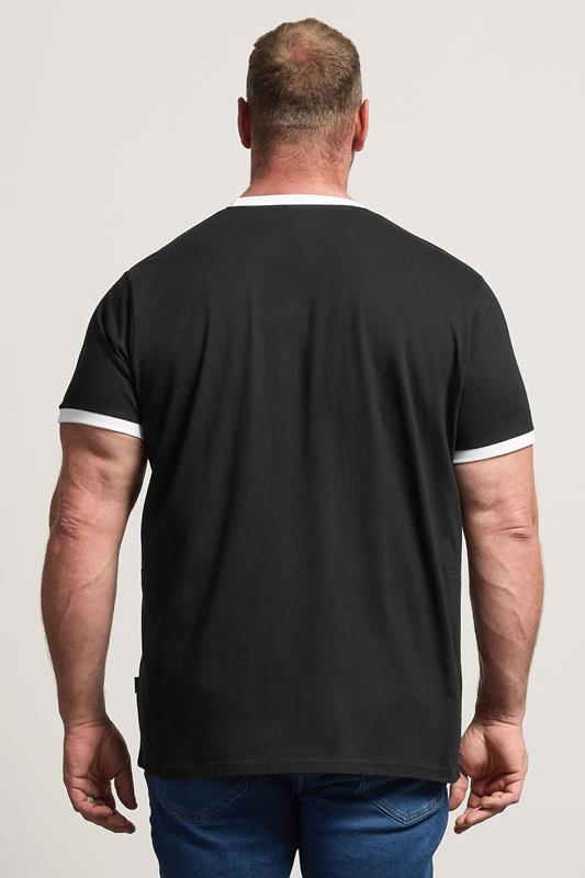 BadRhino Big & Tall Black Ringer T-Shirt | BadRhino 2