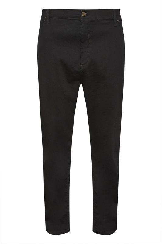 BadRhino Big & Tall Black Elasticated Waist Stretch Jeans | BadRhino 7